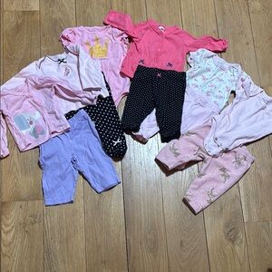 Adorable Baby Clothing Set in Pink and Black